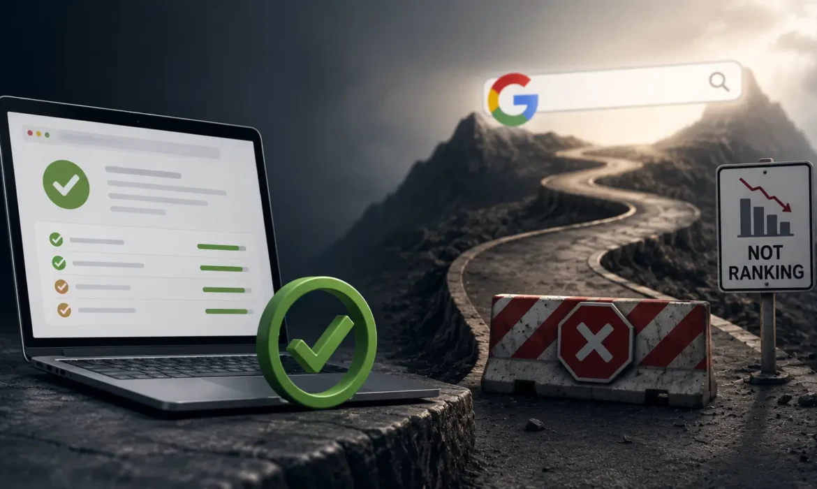why websites don't rank despite strong on-page seo