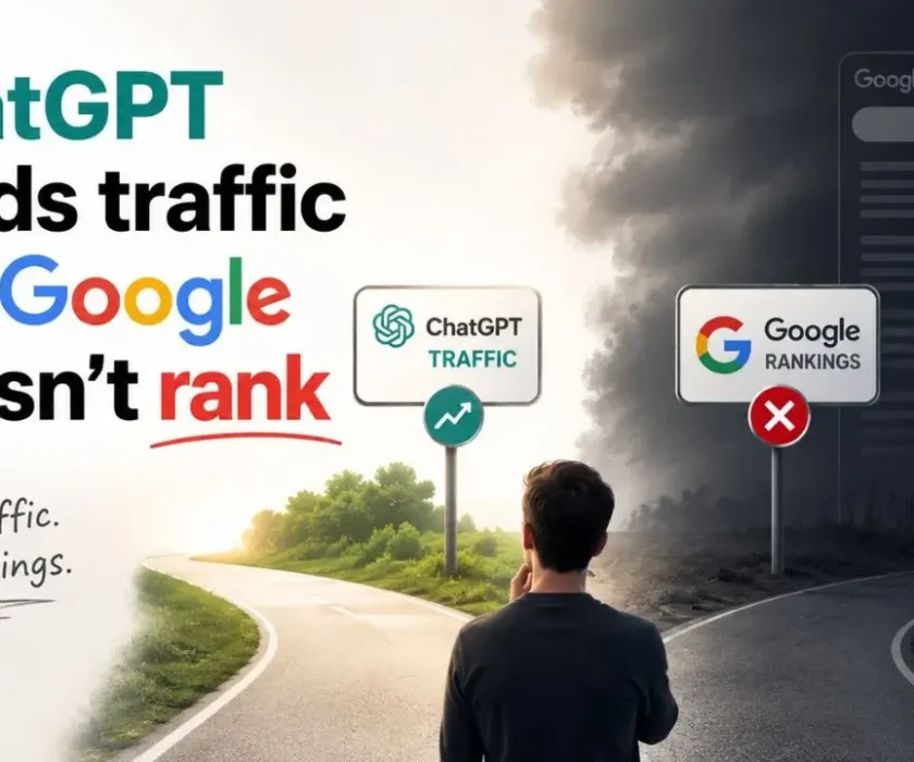ChatGPT sends traffic but Google doesn't rank